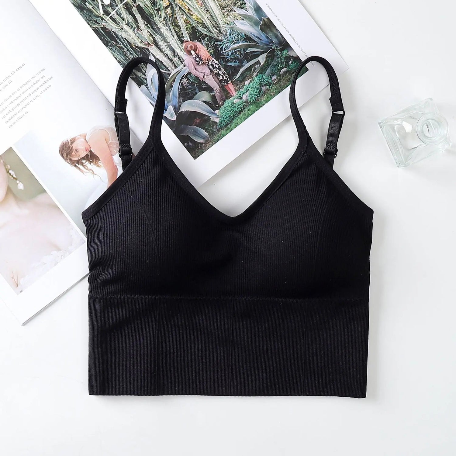 Women Tank Crop Top Seamless Underwear Vintage Crop Top Female Tanks Vest Camis Padded U Back Woman Sexy Sport Lingerie Camisole Khamik Shop Online