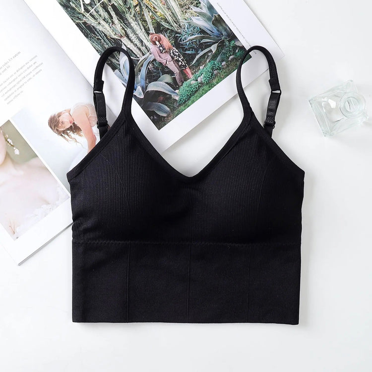 Women Tank Crop Top Seamless Underwear Vintage Crop Top Female Tanks Vest Camis Padded U Back Woman Sexy Sport Lingerie Camisole Khamik Shop Online