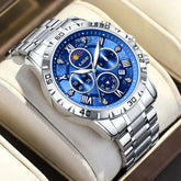 LIGE Top Brand Luxury Quartz Man Watch Casual Sport Stainless Luminous Waterproof Chronograph 24H Moon Phase Watches for Men+Box Khamik Shop Online