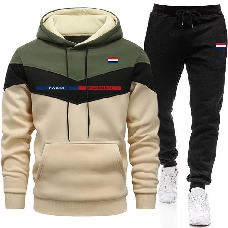 Fall Winter Daily Casual Sports Jogging Suit Outdoor Comfort Hoodie Outfits Paris Fashion Men&