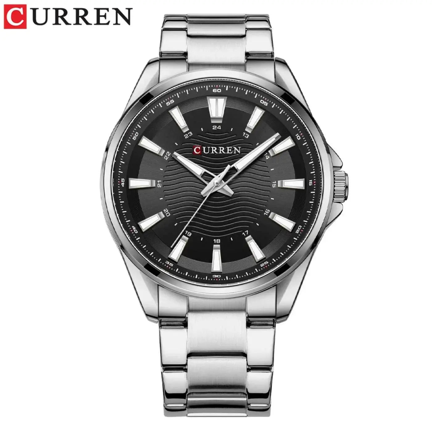 CURREN Classic Simple Stainless Steel Quartz Wristwatches Fashion Brand Men&