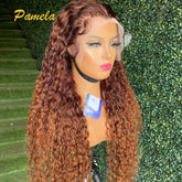 Lagos Hairline Ombre Colored Curly 100% Human Hair Wigs Brazilian Hair 13x6 Transparent Lace Frontal Wigs On Clearance Sale Khamik Shop Online