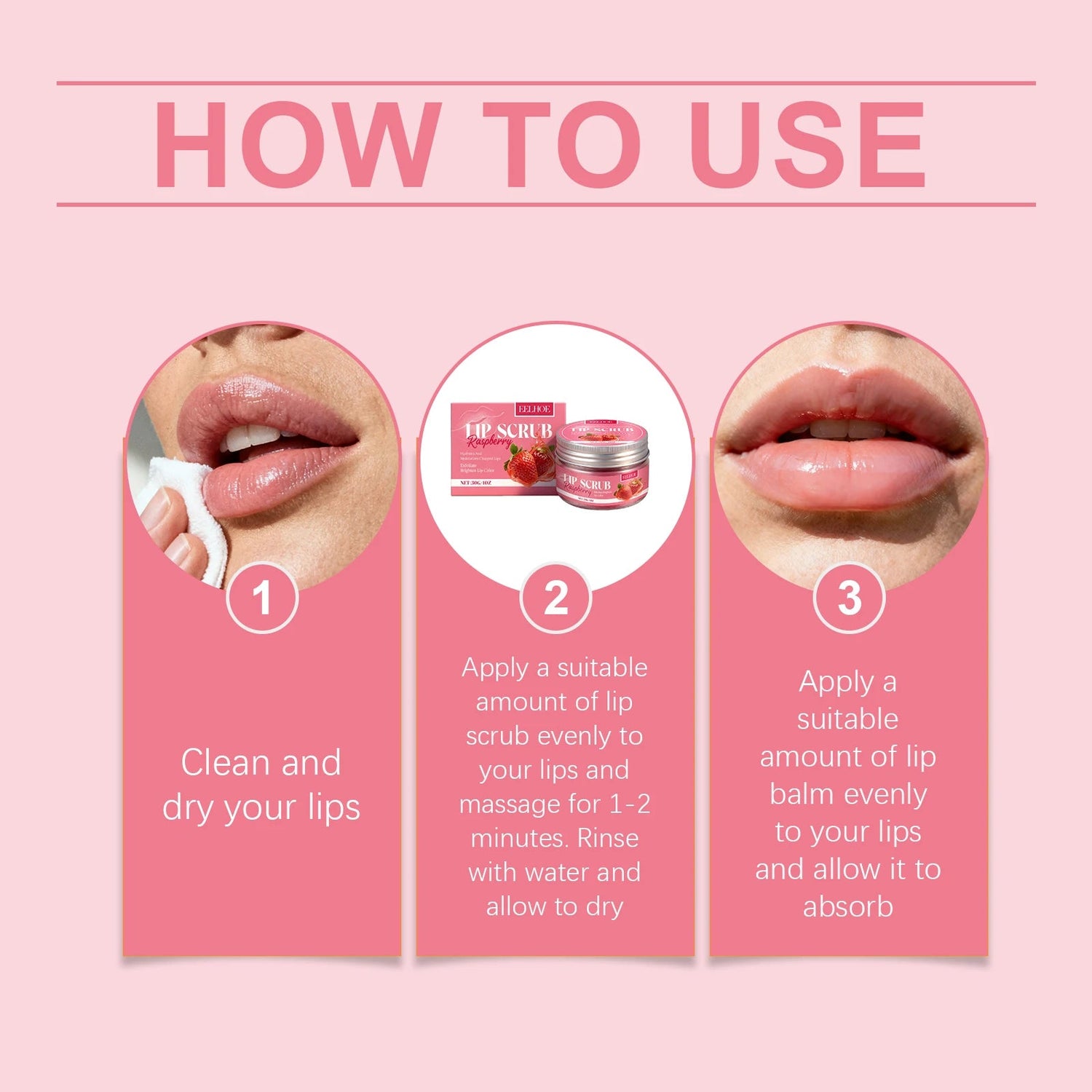 Strawberry Lip Scrub Exfoliating Preventing Drying Cracking Improve Dullness Remove Dead Skin Moisturizing Brightening Lip Care Khamik Shop Online