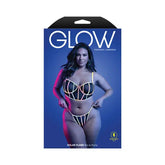 Fantasy Lingerie Glow Solar Flare Underwire Bra & Panty Queen Size Brown Sooty
