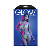 Fantasy Lingerie Glow Mind Control UV Reactive Paneled Underwire Bra & Brown Sooty