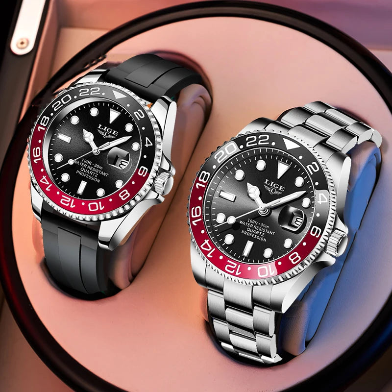 Fashion Quartz Watch for Men Date Clock Sports Waterproof Watches Men Luminous Wrist Watch Luxury Relogio Masculino +Box