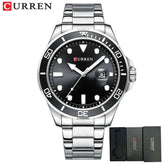 CURREN New Green Water Ghost Series Brand High-end Luxury Watches Automatic Watch Men All Steel Waterproof Quartz Watch Gifts Khamik Shop Online