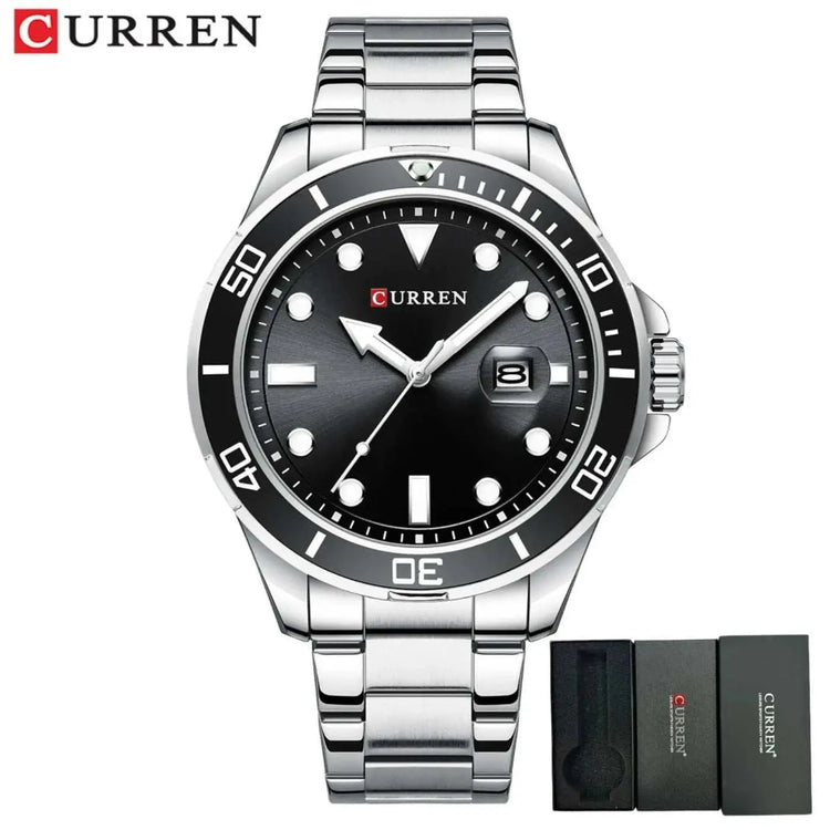 CURREN New Green Water Ghost Series Brand High-end Luxury Watches Automatic Watch Men All Steel Waterproof Quartz Watch Gifts Khamik Shop Online