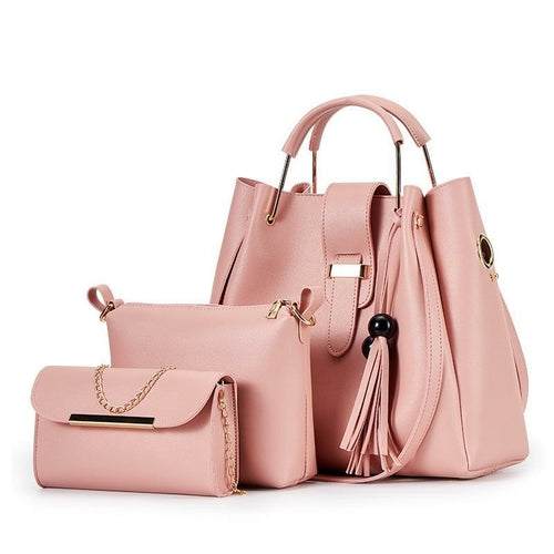 Three-Piece Fashion Casual Messenger Bag For Women Maroon Asteria