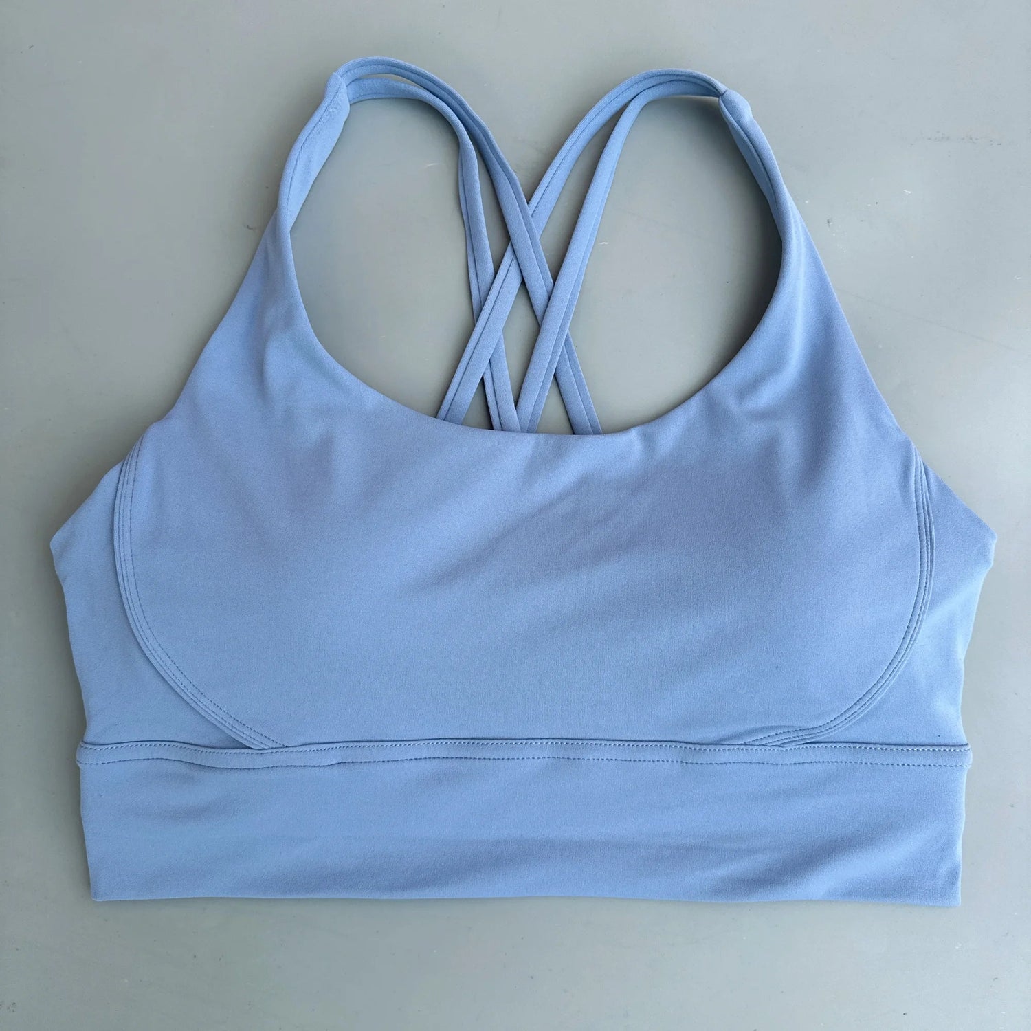 Solid Color Soft Cross Back Women Fitness Bra Tights Yoga Vest High Strength Shockproof Gym Sports Top Push Up With Chest Pad Khamik Shop Online