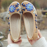 Embroidered Women Comfort Wedge Platform Shoes Fashion Bowknot Ladies High Heels Pumps Vintage Ethnic Female Heeled  Footwears Khamik Shop Online