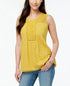 Style & Co Crochet Trim Tank Top Amber Chrysippus