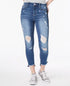Tinseltown Juniors Ripped Varsity Stripe Ankle Skinny Jeans Amber Chrysippus