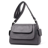 Casual High Quality Leather Messenger Bag For Women Maroon Asteria