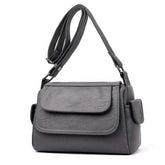Casual High Quality Leather Messenger Bag For Women Maroon Asteria