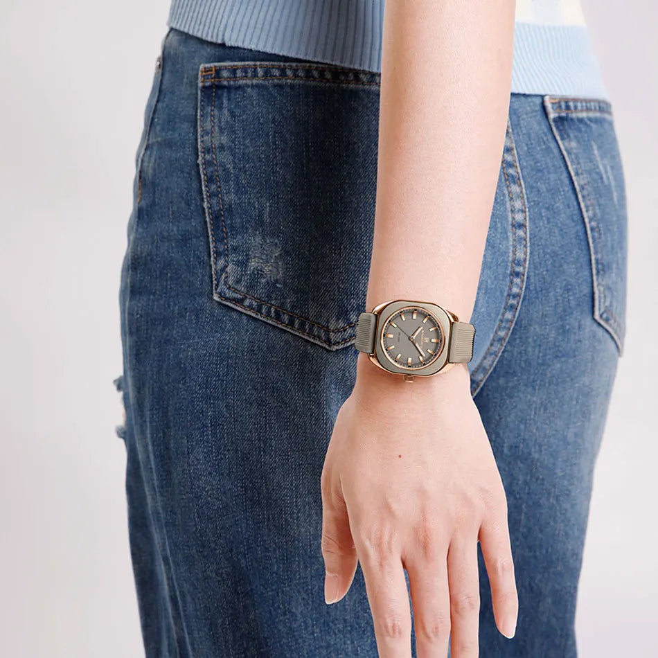 Fashion Women'S Casual Elegant Simple Polygon Quartz Silicone Watch Gift for Women Wristwatch Casual Relogio Feminino