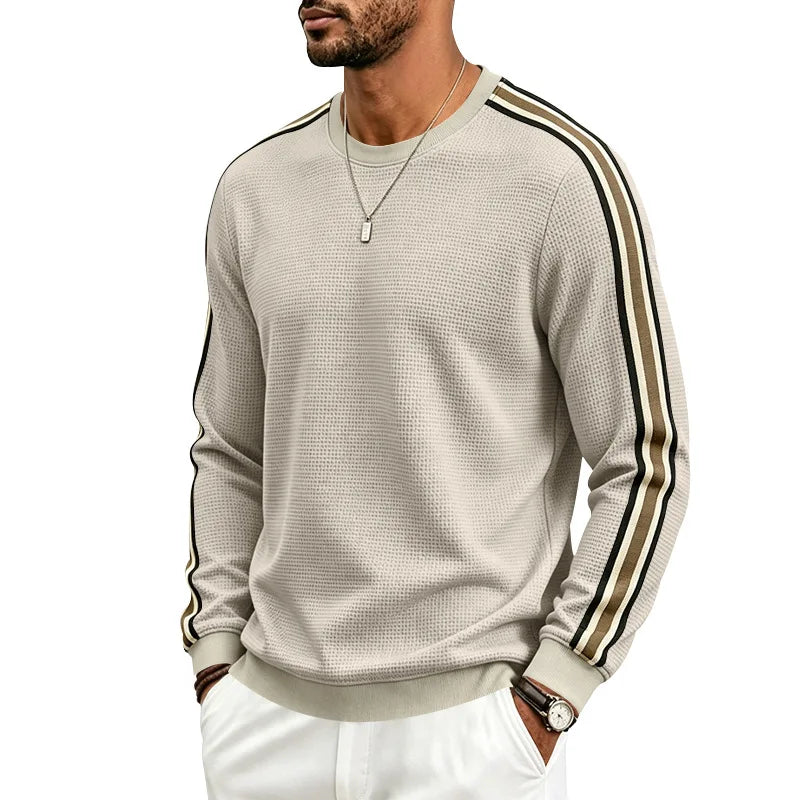 Men Lightweight Pineapple Grid Sweatshirt, Crew Neck Loose Breathable Casual Sport Top For Spring Autumn Amazon EU US Khamik Shop Online