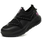 Latest Women Work Shoes Puncture-Proof Safety Shoes Non-slip Platform Sneakers Women Steel Toe Shoes Comfort Security Boots Lady Khamik Shop Online