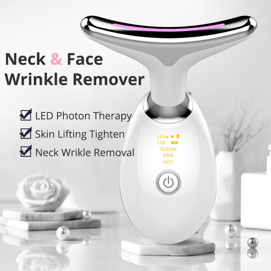 EMS Thermal Neck Lifting And Tighten Massager Electric Microcurrent Periwinkle Abderus