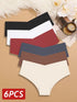 6PCS Women Seamless Panties Ice Silk Ultra Thin Briefs Sexy V Waist Underwear Female Breathable Lingerie Low Rise Underpants Khamik Shop Online