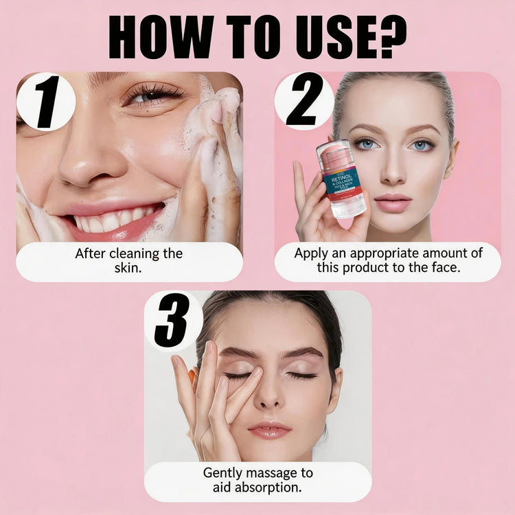 Retinol Collagen Facial Care Stick: a Multi-Functional Product That Combines Lip Balm, Eye Cream, Neck Cream, Primer, and Facial Moisturizer, Suitable for All Skin Types Khamik Shop Online