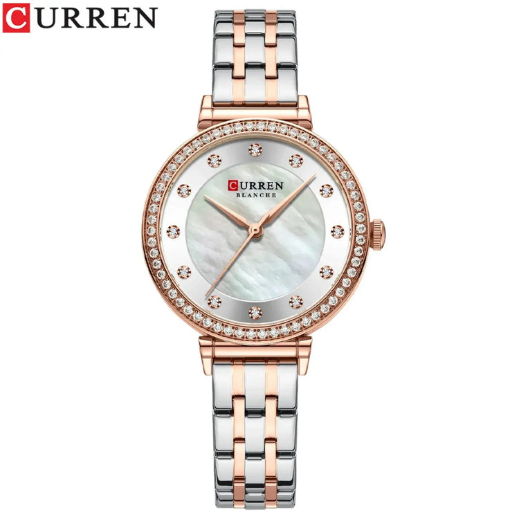 CURREN Top Brand Ladies Simple Fashion Quartz Watch Stainless Steel Classic Elegant Diamond Waterproof Ladies Watch Reloj Mujer Khamik Shop Online
