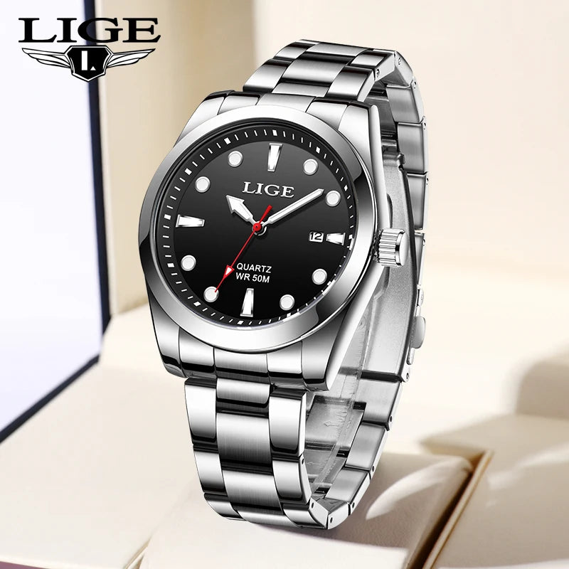 Top Brand Luxury Mens Watch Casual Fashion Quartz Wristwatches Sport 50M Waterproof Luminous Steel Watches Men Reloj Hombre