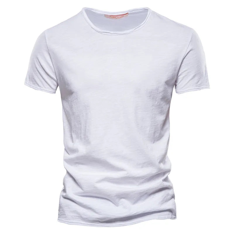 100% Cotton Men T-shirt Casual Soft Fitness Summer Thin T-shirts Men&
