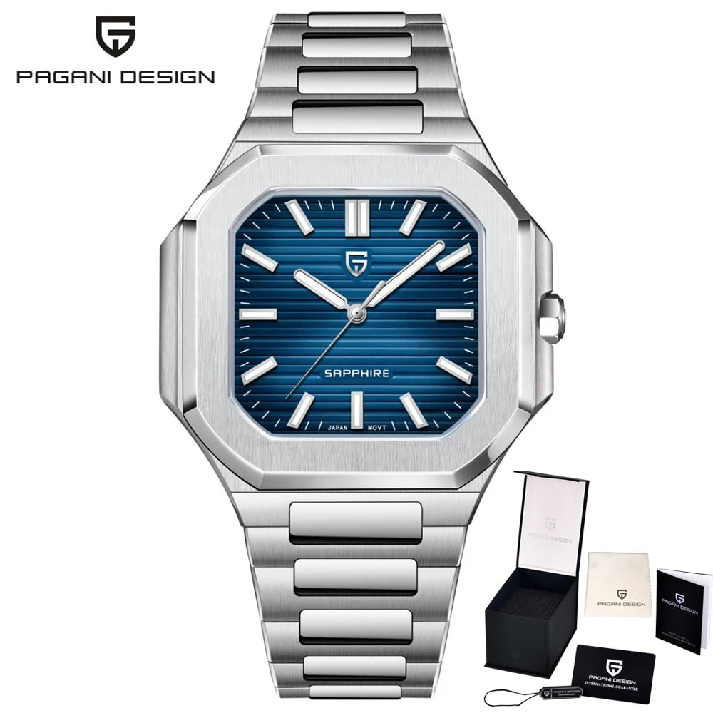 PAGANI DESIGN Fashion Square Business Quartz Men&