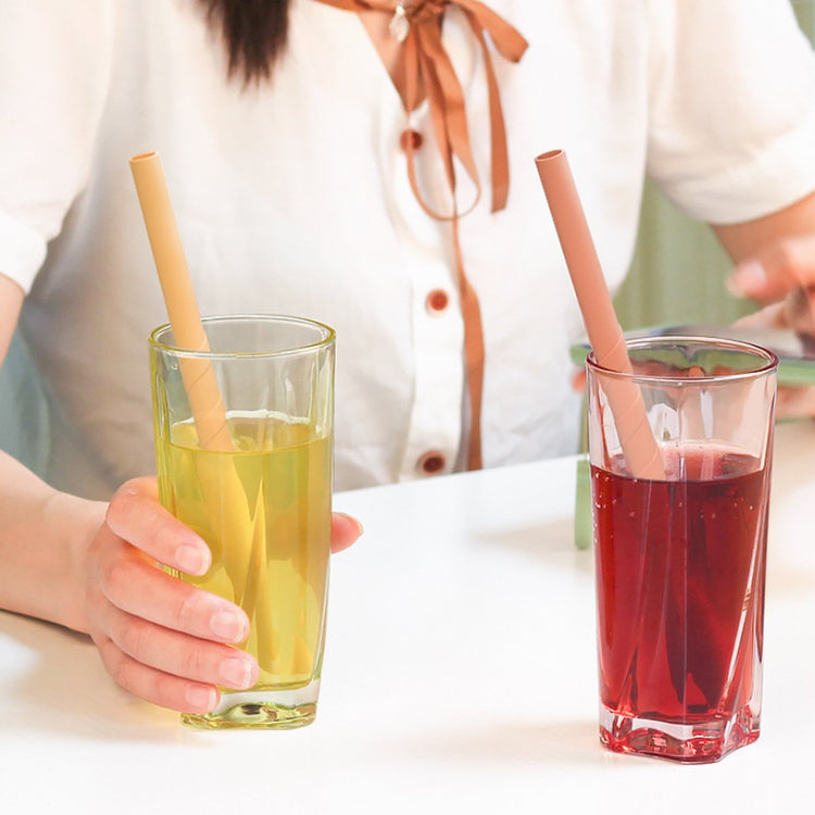 Eco Safe 8 In 1 Silicon Reusable Straws For HOT/COLD Drinks Salmon Lucky