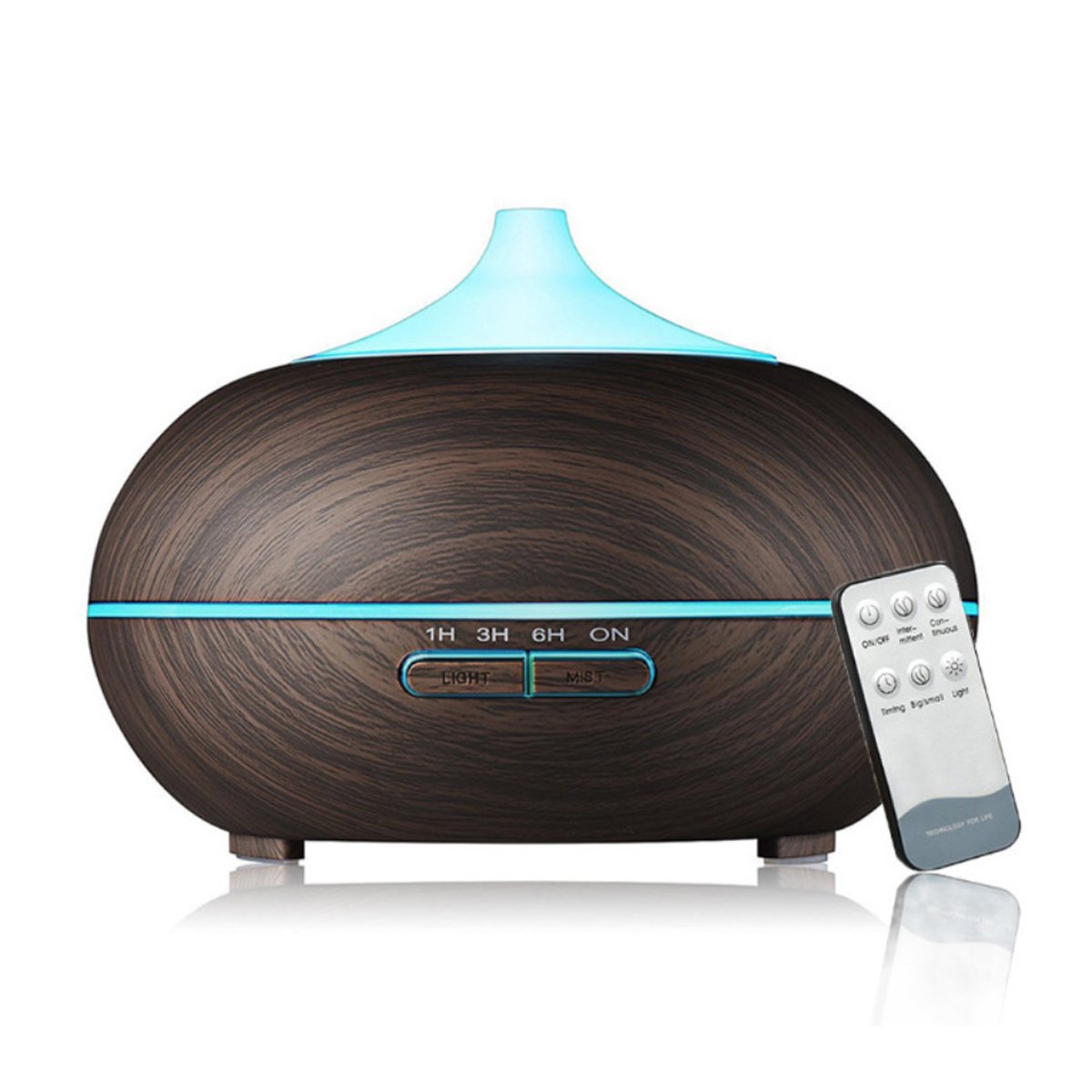 Mistyrious Essential Oil Humidifier Natural Oak Design With Easy Salmon Lucky