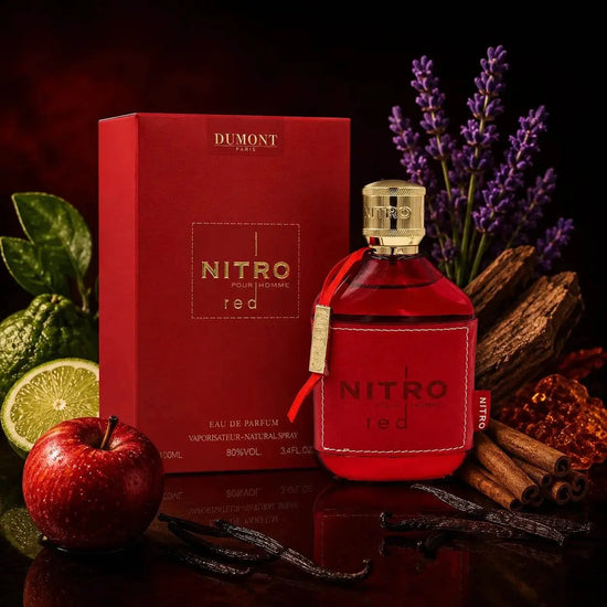Dumont Nitro Red Pour Homme Eau de Parfum for Men, 3.4 Fl Oz / 100ml, Bold Masculine Fragrance Spray with Red Bottle and Gift Box for Daily Wear, Date Night and Special Occasions Khamik Shop Online