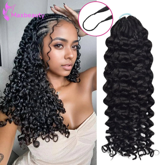 Feather Crochet Human Hair Deep Curly 50G Knotless Pre‑Separated Invisible Miracle Knots Hair Lightweight Reusable Crochet Hair Khamik Shop Online