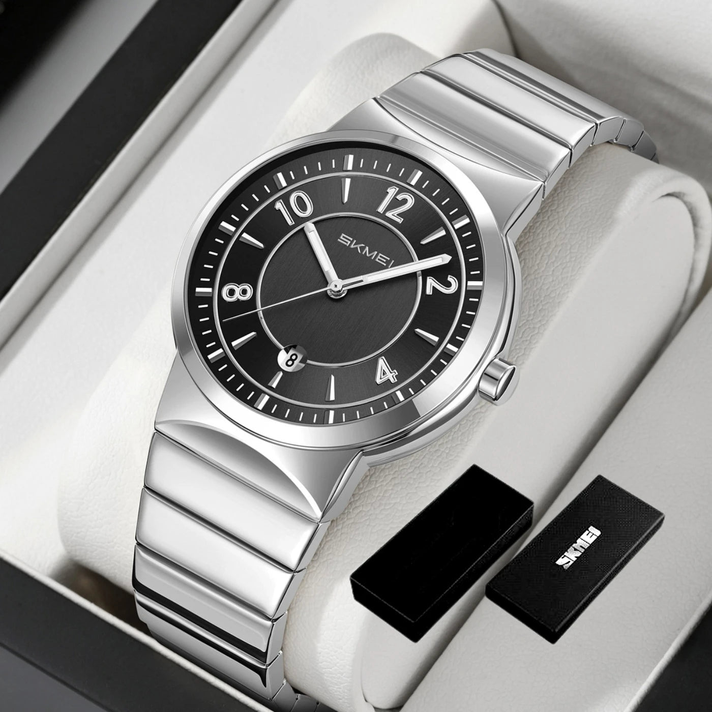 9401 Luxury Mens Steel Band Watch Original Business Quartz Wristwatch Waterproof Watches for Man Clock Reloj Hombre 2026 Khamik Shop Online