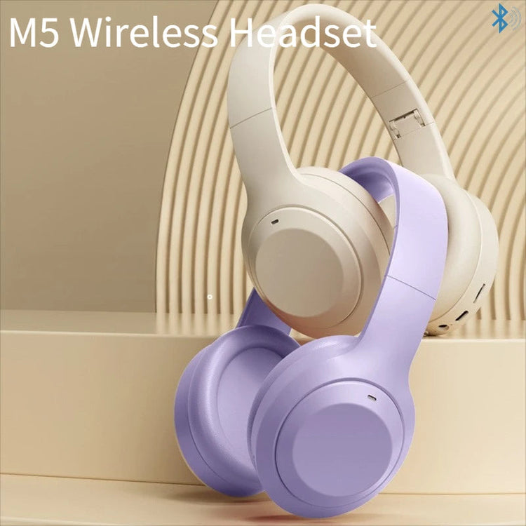 Over Ear HIFI Stereo M5 Headsets Wireless Bluetooth 5.3 Headphones Sports Gaming Earphones Support TF/AUX noise reduction Khamik Shop Online