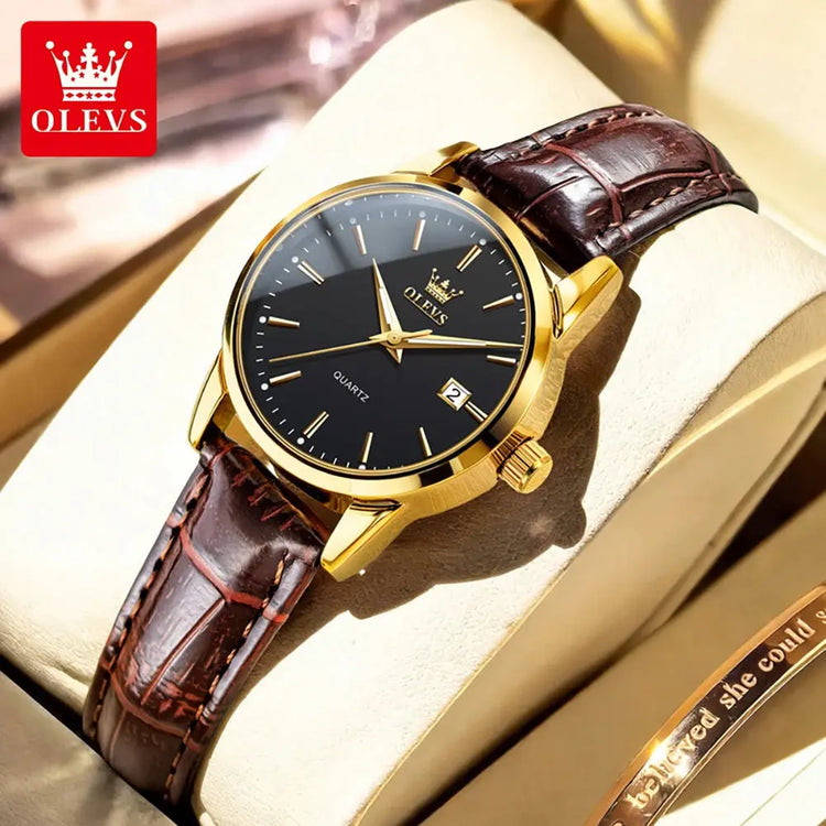 OLEVS 6898 Women Watch Original Quartz Watches Waterproof Luminous Date Watch Bracelet Set Ladies&