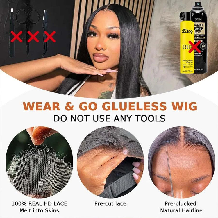 Perruque ondulée Water Wave en cheveux humains 100% Remy, lace HD, sans colle, style naturel et volumineux.