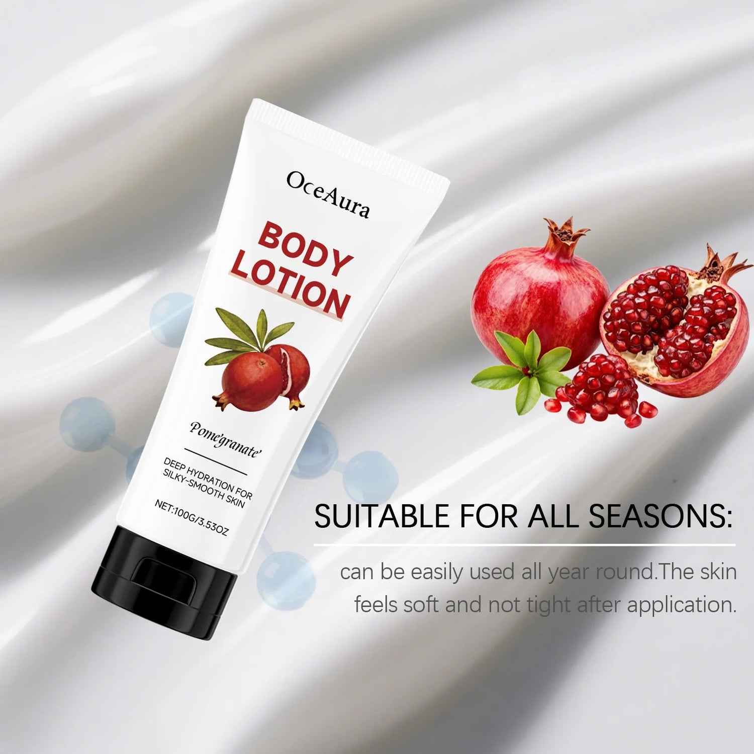 OCEAURA Pomegranate Body Moisturize Lotion Brighten Luster Deep Hydration Improve Roughness Enhance Elasticity Body Sooth Lotion Khamik Shop Online