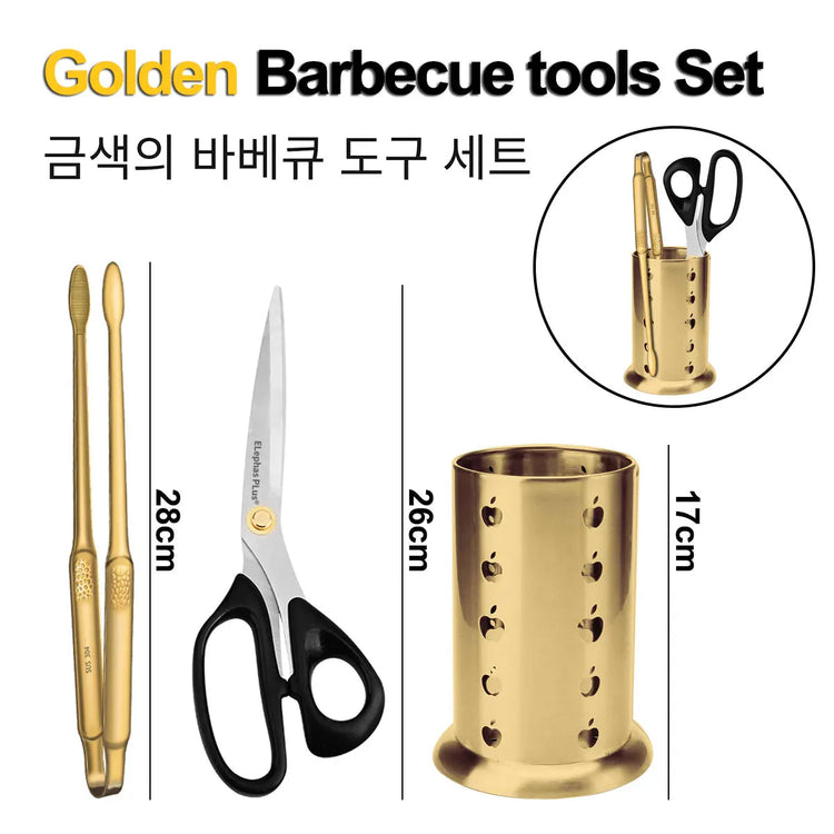 Stainless Steel Grill Shear Multifunctional Barbecue Scissors Food Vegetable Meat Scissor Kitchen Gadget Peferct for BBQ Camping Khamik Shop Online