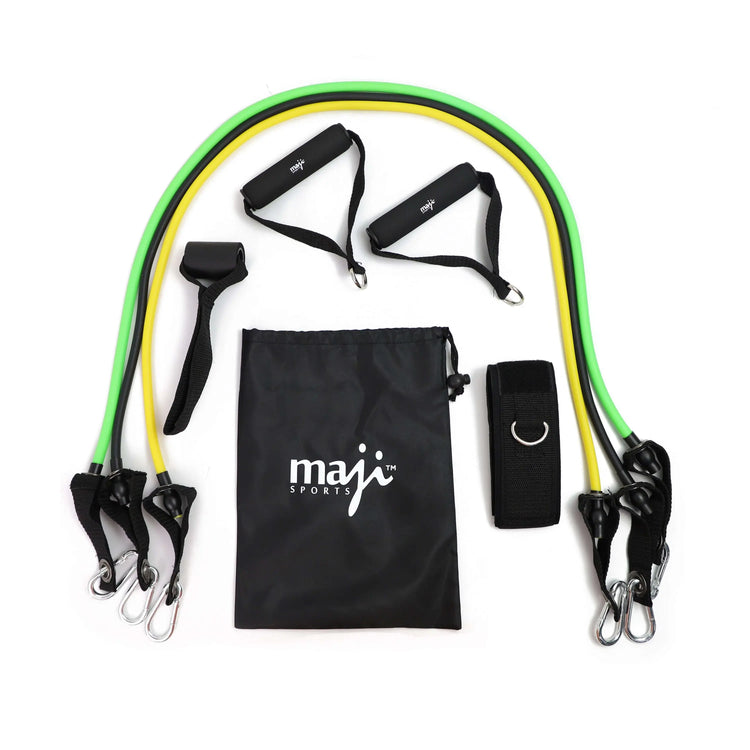 Maji Sports Full-Body Resistance Training Workout Tube Kit Black Lavender