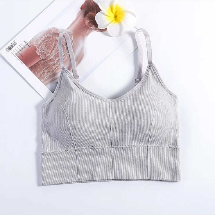 Women Sexy Crop Tops Bra Tube Top Female Streetwear Sleeveless Seamless Sports Bra Crop Camis Top Tee Bandeau Top Basic Tank Khamik Shop Online