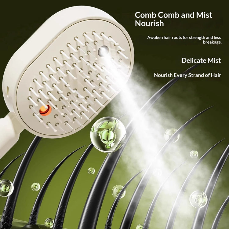 Electric Spray Airbag Massage Comb Essential Oil Atomized Hair Brush Periwinkle Abderus