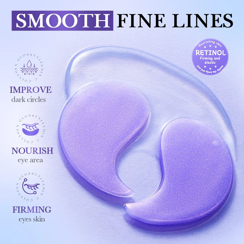 80Pcs BIOAQUA Retinol Crystal Collagen Eye Mask anti Dark Circles Anti-Wrinkles Moisturizing Anti-Aging Eye Patches Skin Care