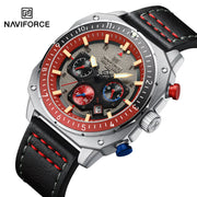 Sports Multifunction Waterproof Watches for Men Fashion Leather Luxury Brand Quartz Analog Luminous Square Wrist Watch