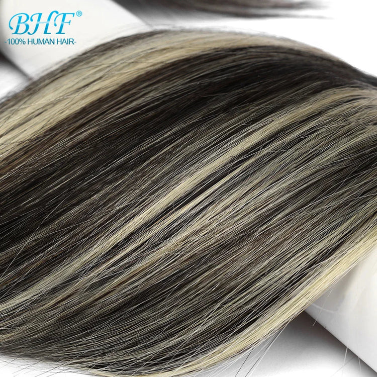 BHF Tape In Hair Extensions Human Hair 20pcs/Pack European Remy Straight Invisible Tape Ins Adhensive 100% Human Hair For Salon Khamik Shop Online