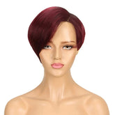 Blond 27 Pixie Cut Bob Wigs Lace Front T Part Human Hair Wigs For Nature Black Dark Brazilian 613 Straight Remy Human Hair Wigs Khamik Shop Online