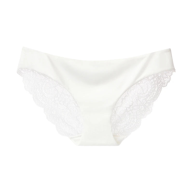 Fashion Lace Underwear Women Panties Sexy Briefs Solid Color Invisible Intimate Lingerie Female Breathable Seamless Panty