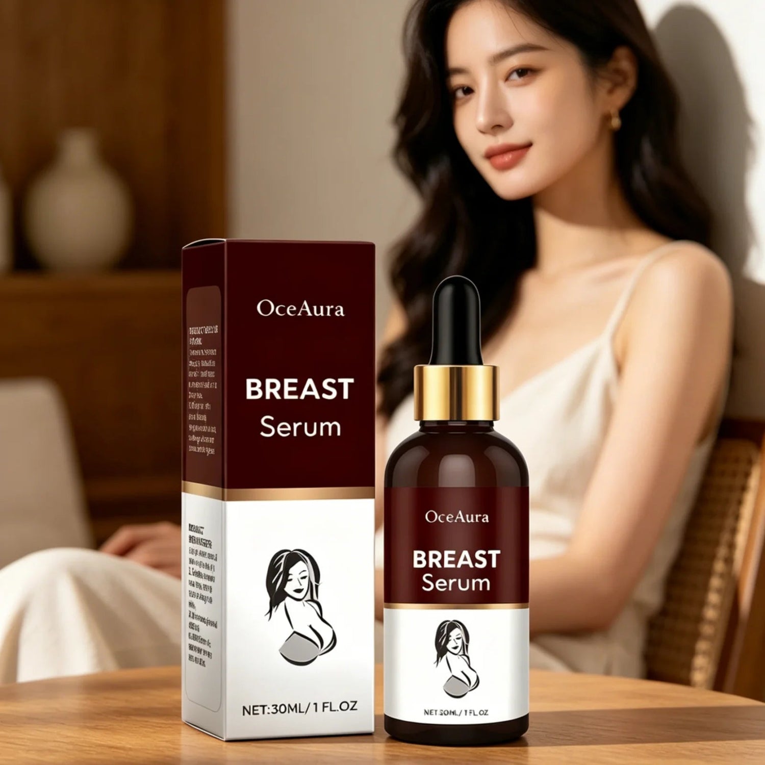 OceAura Breast Care Serum Lifting Skin Firming Anti Sagging Deep Nourishing Hydrating Gentle Formula Breast Essential Serum 30ml Khamik Shop Online