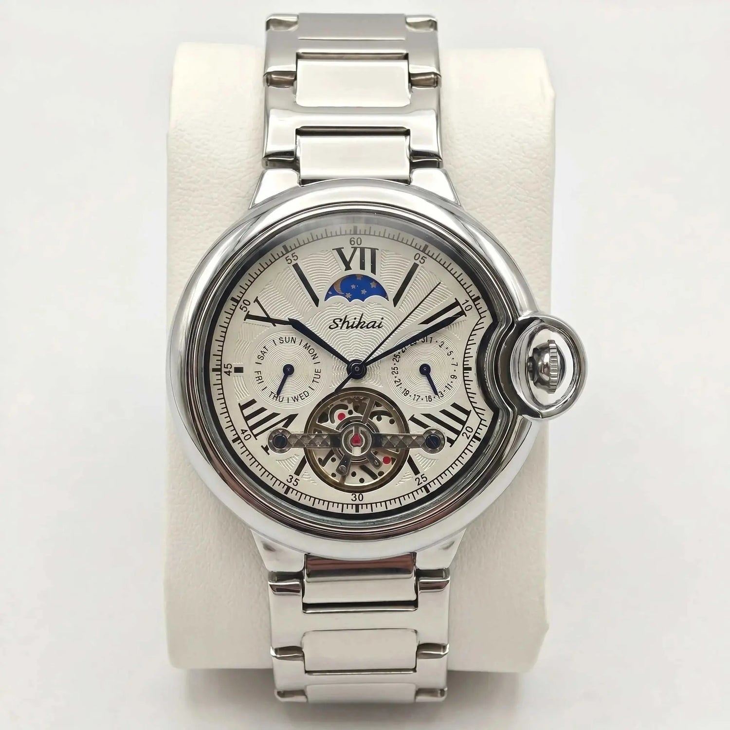 Mens Quartz Watch Stainless Steel Business Dress Wristwatch Roman Numeral Dial Daily Waterproof Gift Watch for Men Khamik Shop Online
