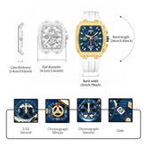 CURREN Luxury Vintage Watch for Men Sports Chronograph Quartz Wristwatches with Silicone Strap,Date,Luminous Khamik Shop Online
